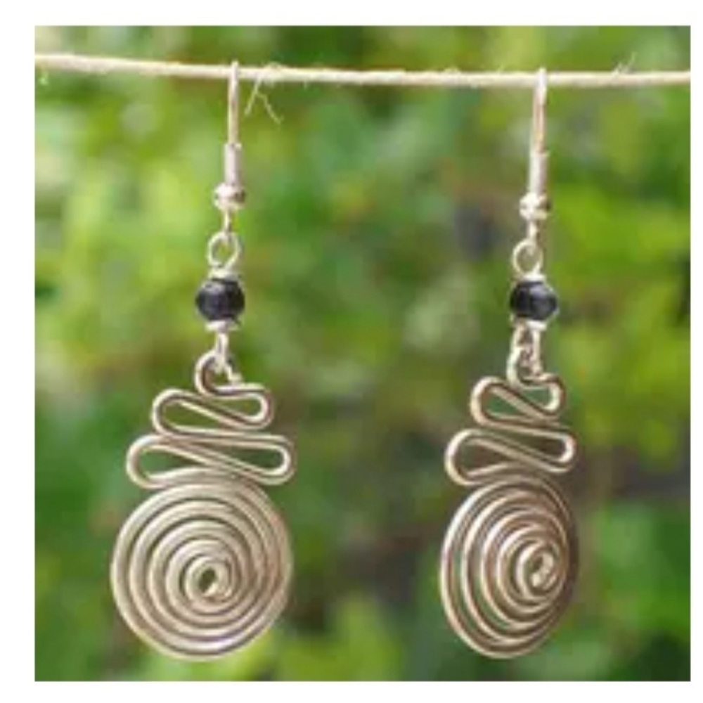 Silver dangle earrings